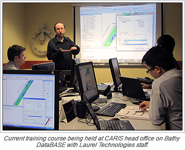 Current training course being held at CARIS head office on Bathy DataBASE with Laurel Technologies staff.