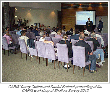 CARIS’ Corey Collins and Daniel Kruimel presenting at the CARIS workshop at Shallow Survey 2012.