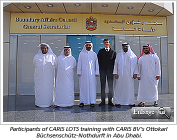 Participants of CARIS LOTS training with CARIS BV’s Ottokarl Büchsenschütz-Nothdurft in Abu Dhabi.