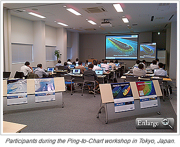 Participants during the Ping-to-Chart workshop in Tokyo, Japan.
