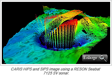 CARIS HIPS and SIPS image using a RESON Seabat 7125 SV sonar