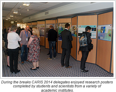 During the breaks CARIS 2014 delegates enjoyed research posters completed by students and scientists from a variety of academic institutes.