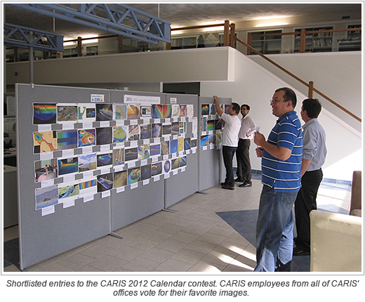 Shortlisted entries to the CARIS 2012 Calendar contest. CARIS employees from all of CARIS' offices vote for their favorite images. 