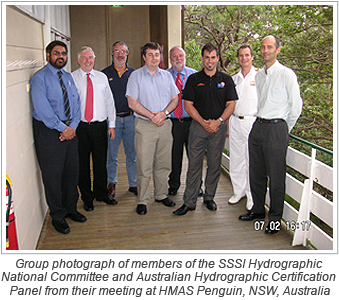 Group photograph of members of the SSSI Hydrographic National Committee and Australian Hydrographic Certification Panel from their meeting at HMAS Penguin, NSW, Australia